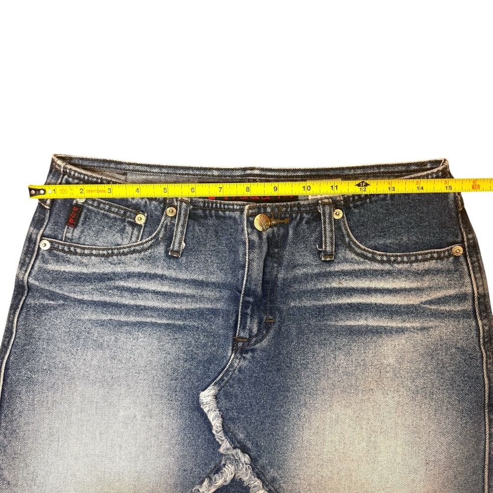 Mudd Denim Mini Skirt Jrs Sz 9 29x14 Low Rise Y2K 2000s Vintage Gen Z Aesthetic - Picture 11 of 12